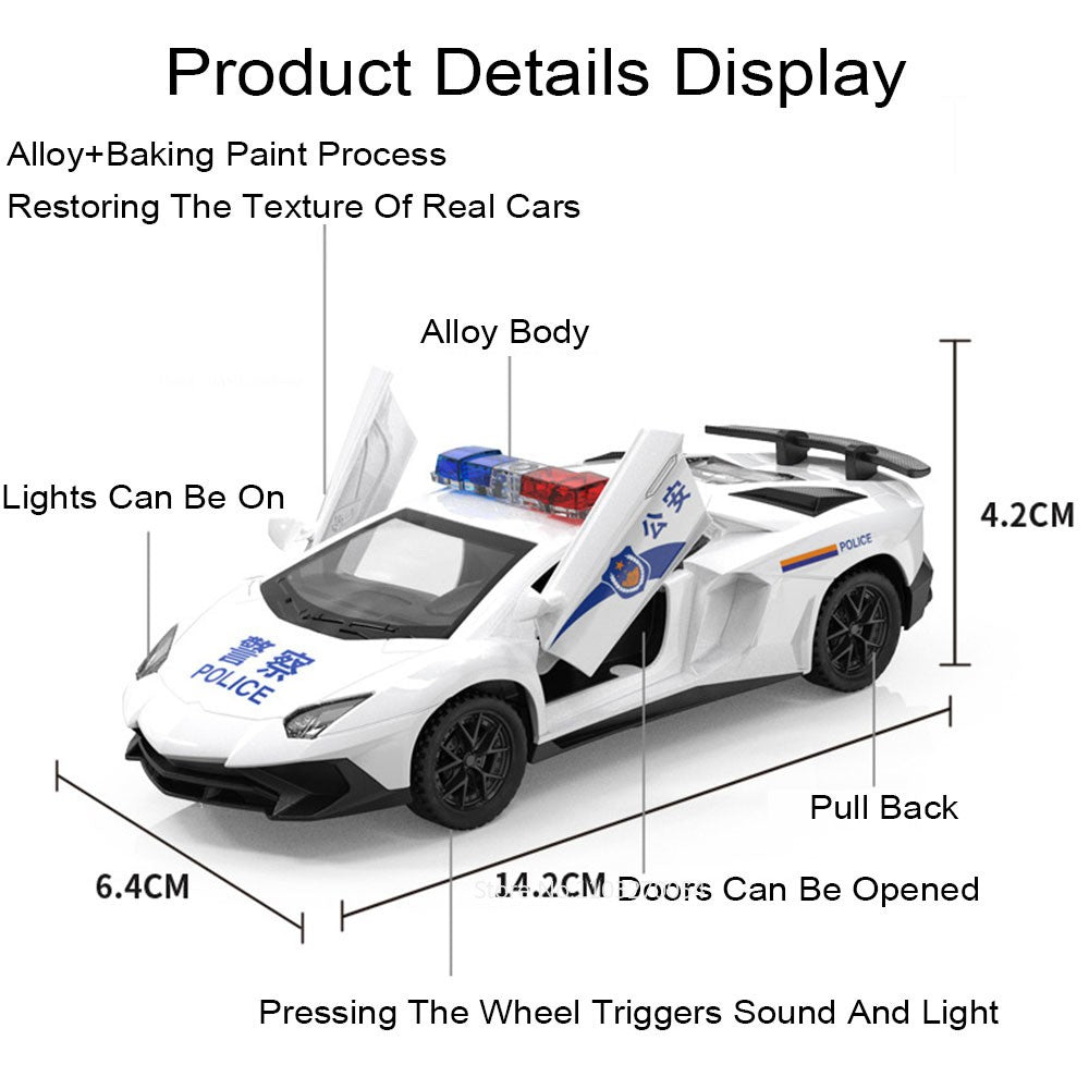 1:32 Divo Alloy Lambor LP750 Modelo de Brinquedo Carro Fundido Porta Aberta com Luz de Som Puxar Para Trás Carros Esportivos em Miniatura Presente para Meninos