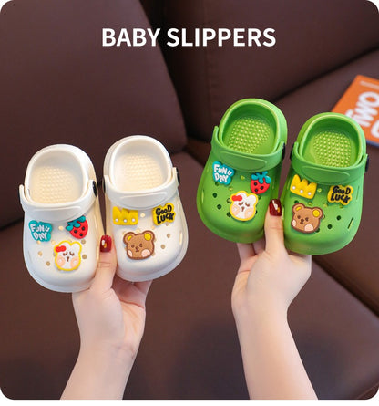 Children's Slippers Summer Boys and Girls Cartoon Cute Anti-Slip Open-Toe Clogs Infant Toddler and Big Kids Sandals