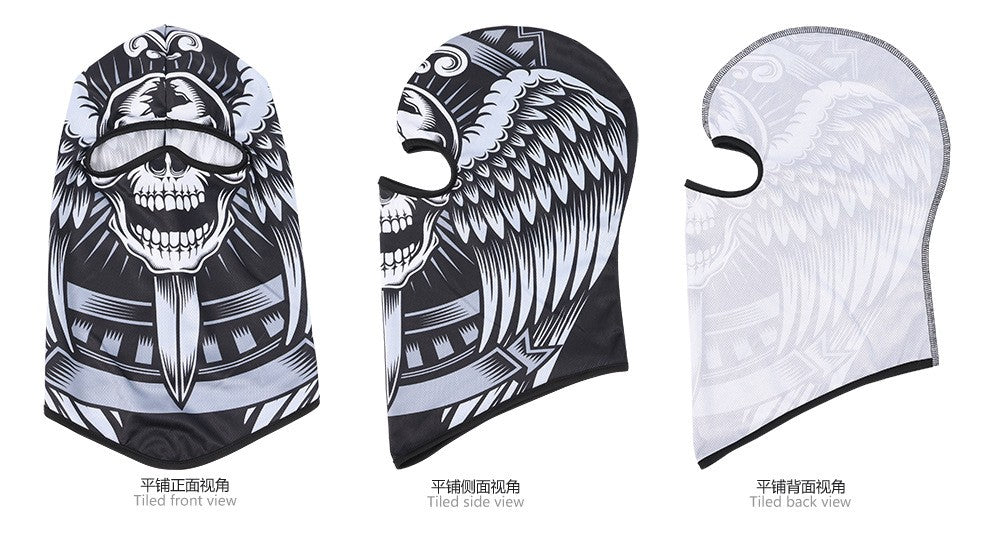 Quick-Dry Skull Face Mask - Breathable Sun Protection for Cycling & Outdoor Sports
