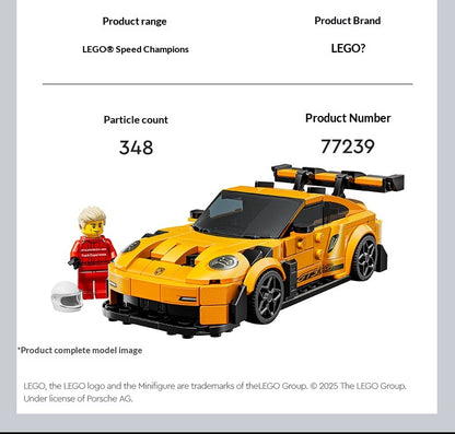 Lego Building Blocks Série Mecânica 911 Carro Esportivo Blocos de Montar Modelo de Corrida, Brinquedo de Carro de Alta Dificuldade Presente para Menino