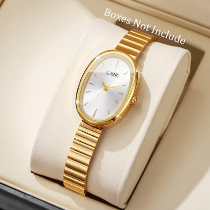 Fashion Oval Dial Women Watches Ultra-thin Strap Analog Quartz Wristwatch Girls Clock Reloj Mujer?Without Box?