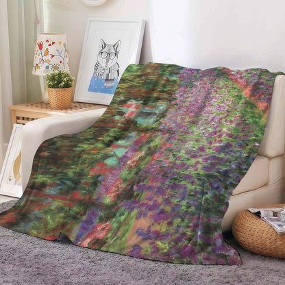 Retro Art C-Claude Monet Blanket Warm And Soft Suitable For Bedroom Living Room Sofa Bed Office Travel Camping