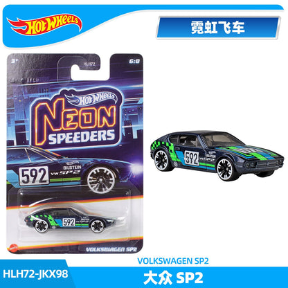 Série Carros Hot Wheels Neon Speed Originais Hlh72 Porsche Volvo Dodge Volkswagen Veículos Die-Cast Modelos Carros Brinquedos Coleção Presentes