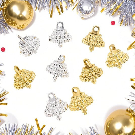 50/100pcs Creative Accessory Christmas Parts Pendant Set Balls Charms Pendants Caps Decoration Holder Sphere Stand Replacement