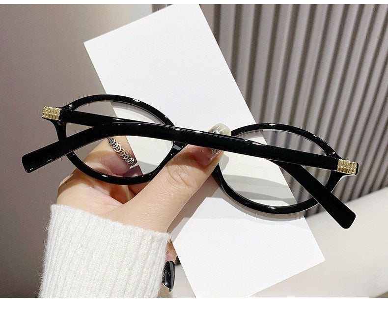 New Vintage Oval Frame Myopia Glasses for Women Men Anti Blue Light Near Sight Eyeglasses KoreanStyle Unisex Fashionable Eyewear