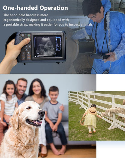 Scanner de Ultrassom Veterinário Portátil Máquina de Prenhez de Ultrassom B Veterinária Portátil (B, BB, 4B, B+M, M) para Porcos Ovinos Bovinos Equinos Cães