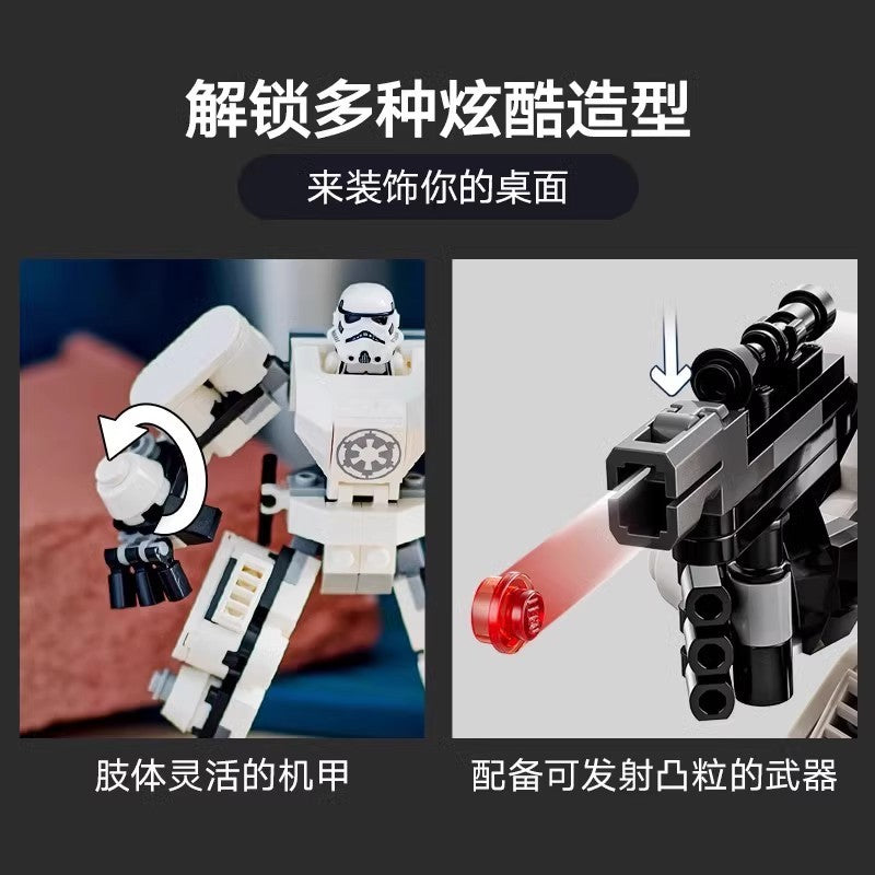 Hasbro Star Wars 75368 Darth Vader Mech Mannequin Building Kit with Openable Mech Collectible Toys