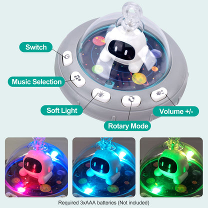 Baby Stroller Arch Toys Crib Music Rotating Bouncers Toys Fine Motor Skills Sensory Development Arch Car Seat Toys for New Born