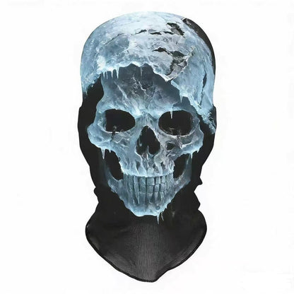 1-Piece 3D Horror Skull Breathable Sun-Proof Headgear Mask, Washable, Prank & Gag Mask