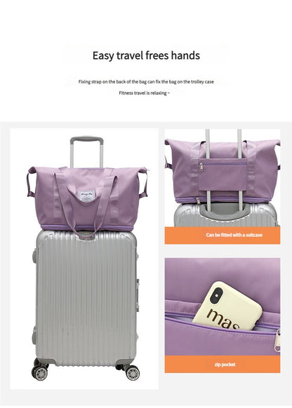 Travel Fitness Waterproof Foldable Luggage Handbag Outdoor Luggage Storage Bag Dry Wet Separation Fitness Bag Handbag