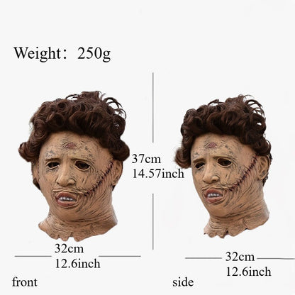 Texas chainsaw killer leather mask Halloween costume party cosplay latex mask Halloween party Supp  Horror Chainsaw Killer Leat