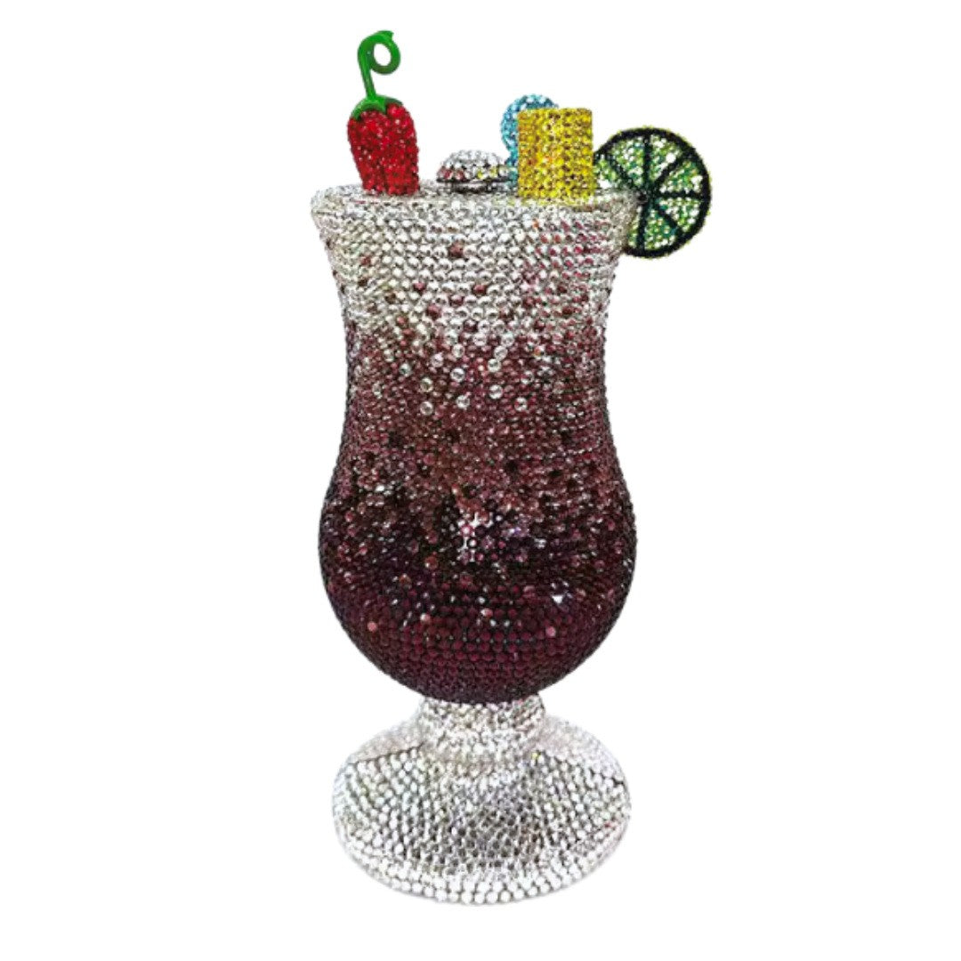 XIYUAN Martini Purse Women Crystal Evening Bags Luxury Designer Diamonds Cup Clutches Wedding Bridal Handbag Lady Rhinestone Bag