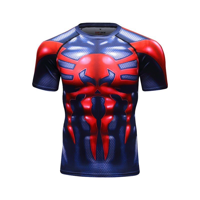 New Men Comics Cosplay Spiderman Iron Man Compression T-shirt Short Sleeve Sport Tees Tops Fitness Sportwear Marvel Clothes