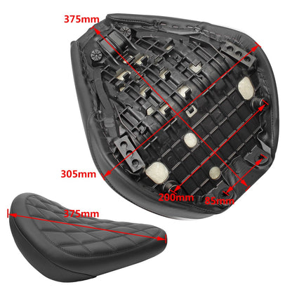 Almofada de Assento Individual Preta para Piloto Dianteiro de Moto para Honda Rebel CMX 250 300 500 2017-2022