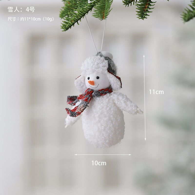 2Pcs New Christmas Cute Plush Angel Doll Pendant Lovely Boys Girls Xmas Tree Hanging Decoration Merry Christmas Party Ornaments