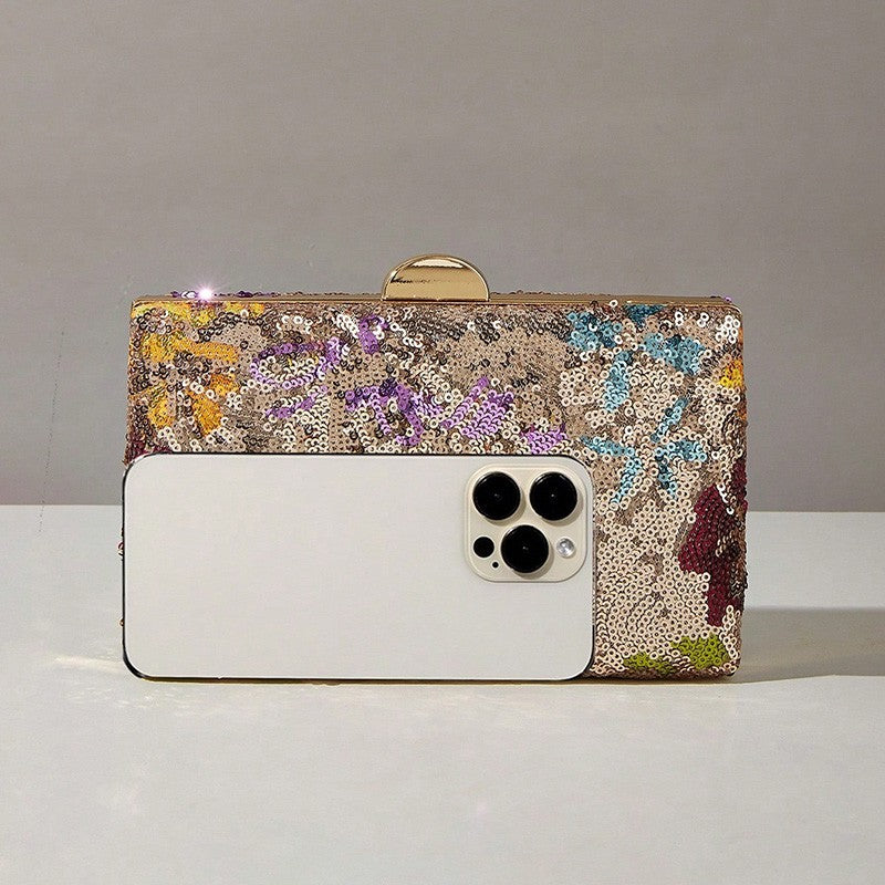 Women's Bag Trend 2025 New Chinese Style Embroidery Glitter Sequins Evening Bag Luxury Designer Clutch Bag Wedding Banquet Dress