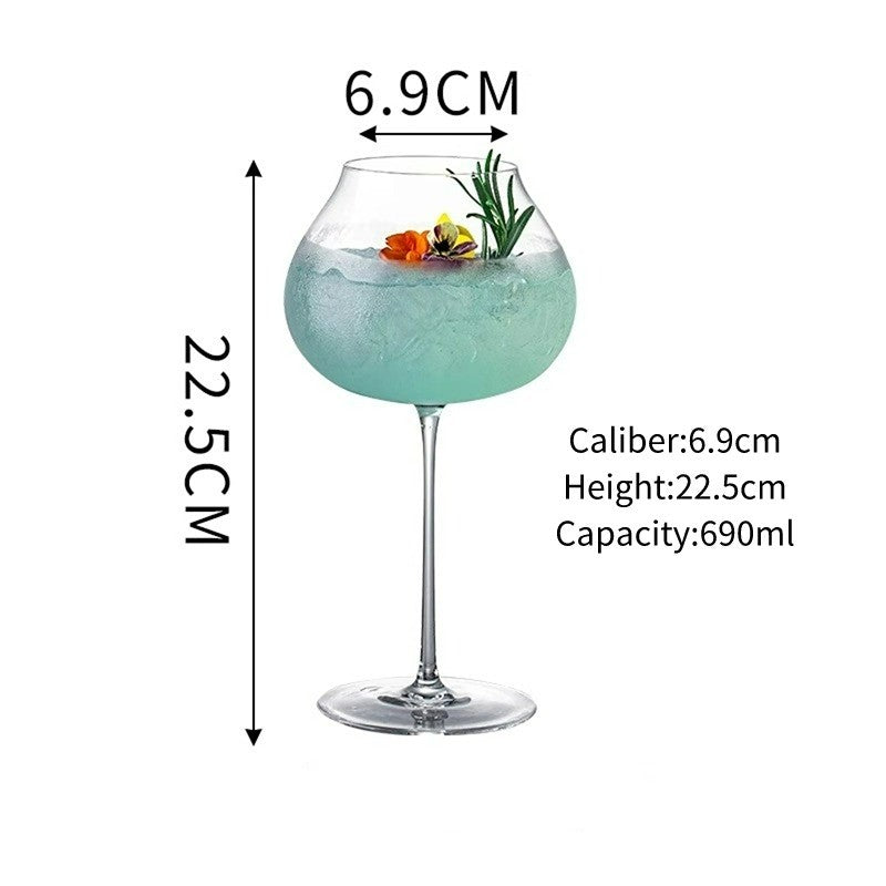 Copo de vinho tinto de grande capacidade de 690ml, taça de vidro ultrafina, taças de coquetel, taça de vidro fina estilo Borgonha, copo de Gin Tônica