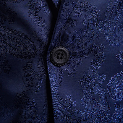 Multi Colors Men's Suit Palace Style Dark Pattern Design and Fashionable One Button Buckle Slim Fit Blazer Mujer Clothing