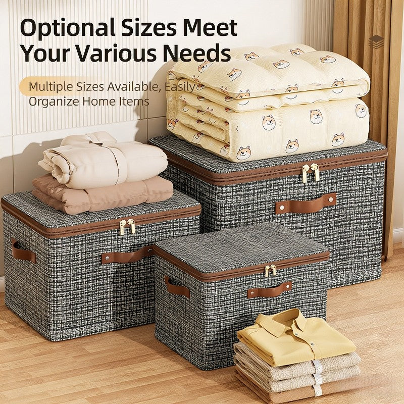 Large Capacity Storage Box with Lid Foldable Thicken Clothes Storage Box  Underwear Storage Box Blanket Storage Closet Organizer
