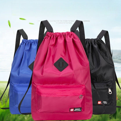 Mochila de Cordão Oxford para Exterior Unissex Bolsa Leve de Nylon Esportiva de Viagem de Grande Capacidade Versátil