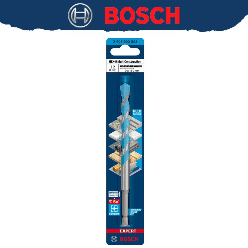 BOSCH EXPERT HEX-9 Broca Multiconstrução Para Concreto Azulejos Macios Broca Helicoidal de Alta Dureza 2608900569 2608900574