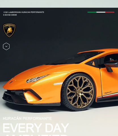 Bburago 1:24 Lamborghini Huracan Performante Carro de Liga Fundido e Veículos de Brinquedo Modelo de Carro em Miniatura para Crianças