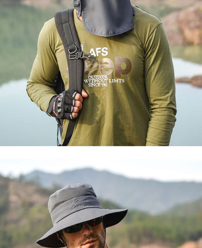 Chapéu Bucket Chapéu de Sol Proteção Solar Primavera Verão Boné Boonie Impermeável para Pesca Caminhada Jardim Safári Praia