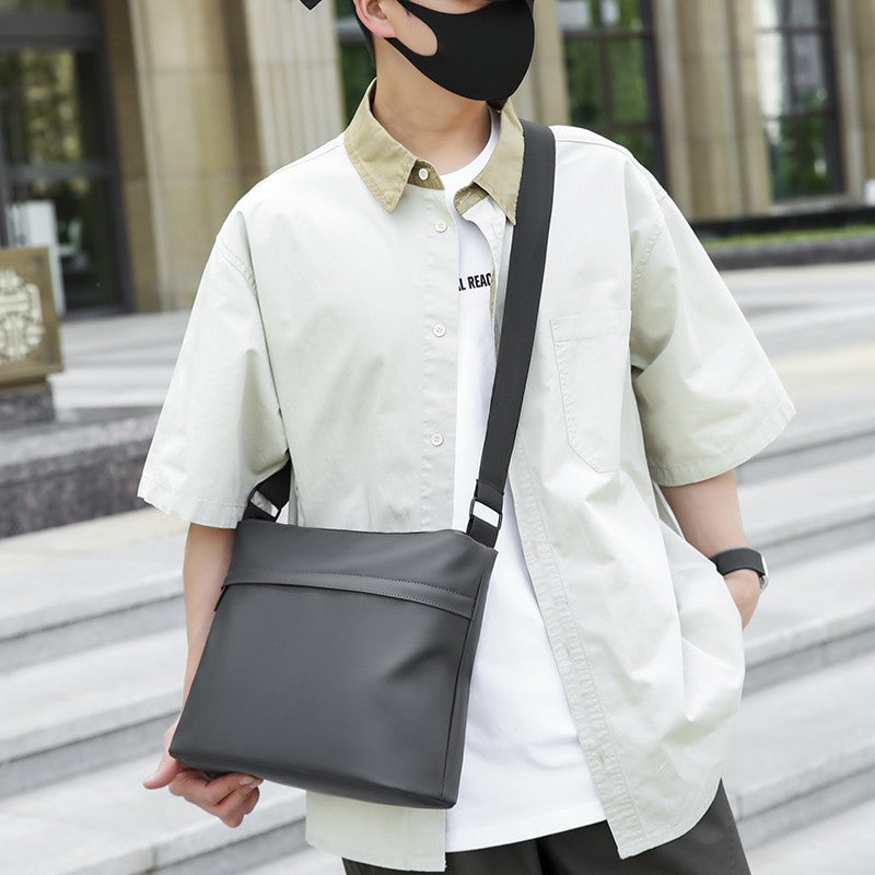 Sleek Crossbody Bag for Men Water-resistant Nylon Shoulder Bag Multi-Pocket Large CapacityMinimalist Style for Daily/Work/Travel