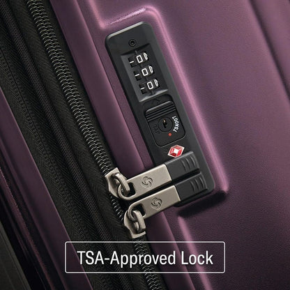 Lightweight 28-Inch Hardshell Luggage - Durable, 360° Spinner Wheels, Adjustable Handle, Expandable, TSA Lock - Purple