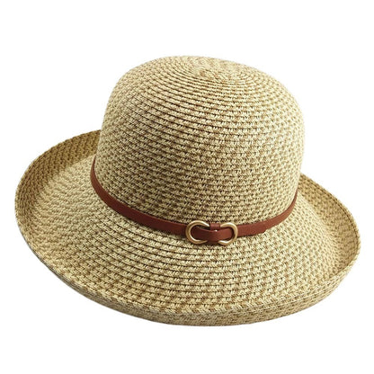 Chapéu de Palha Trançado da Moda Revelando o Rosto Chapéu de Praia Pequeno com Proteção Solar Chapéu Respirável para Sombra do Sol Viagem