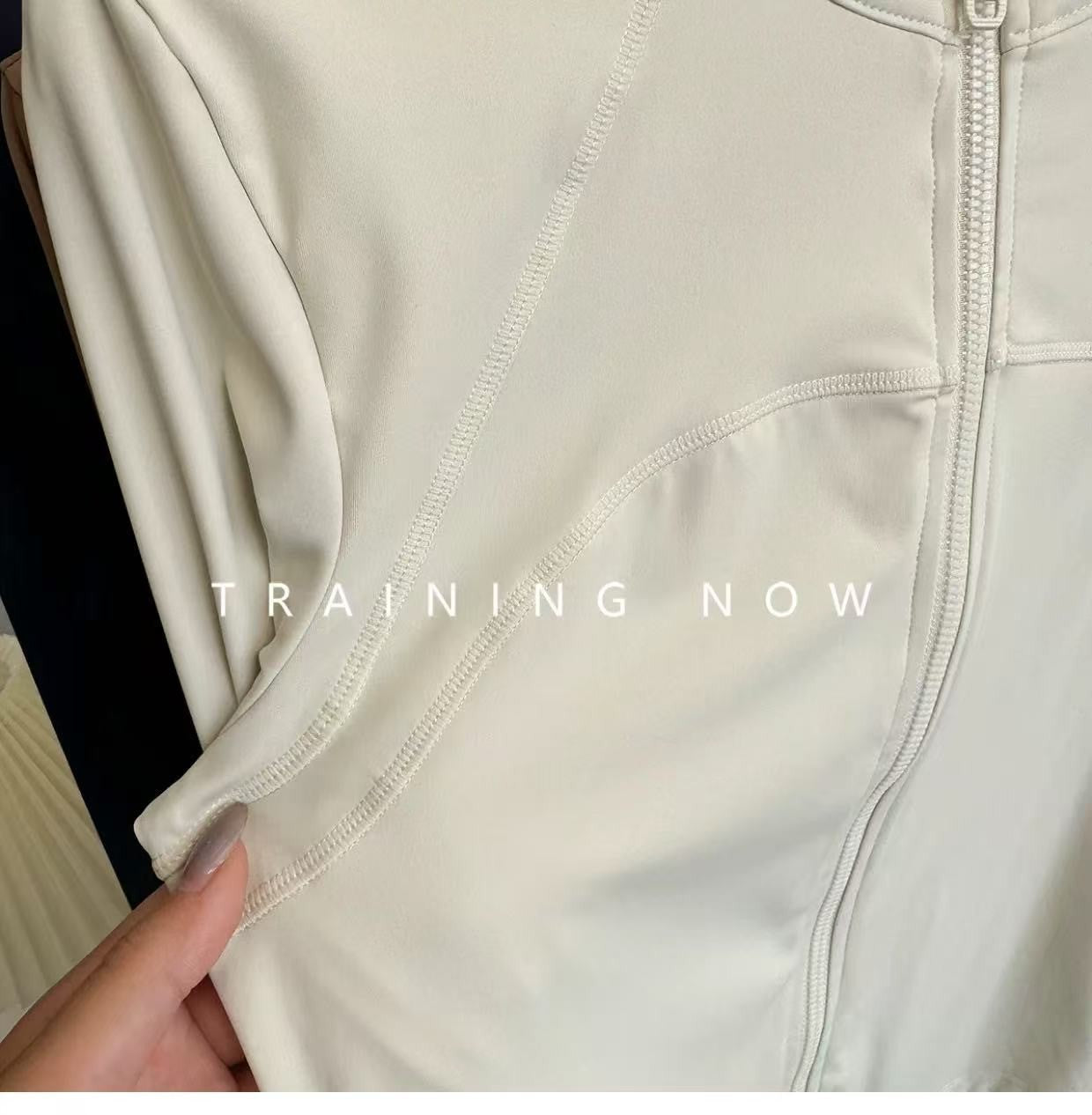 Yoga Suit Women's High-end Standing Collar Long Sleeved Sports Jacket Running Training Fitness Top Windproof Running Suit