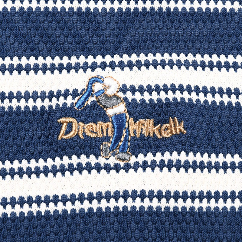 Original Quality Men's Polo Shirt Stripe Cartoon Embroid Short Sleeve Summer Exquisite Lapel T-Shirt Business Trend Menswear Top