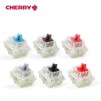 Teclas originais NOVAS Cherry MX para teclado mecânico prateadas vermelhas pretas azuis marrons lineares táteis Cherry Clear SMD RGB