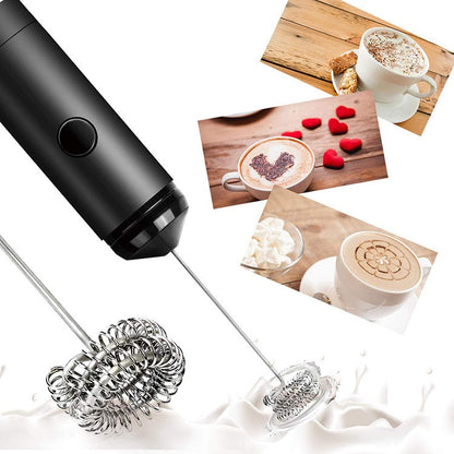 Espumador de Leite Elétrico Multifuncional Potente Batedor de Ovo de Mola Dupla Misturador de Leite Doméstico Ferramenta de Cozinha para Café Latte Cappuccino