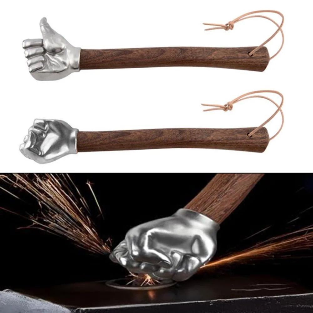 Martelo de Punho em Aço Inoxidável com Design Compacto, Cabo Ergonômico Antiderrapante, Função Versátil, Ferramenta de Hardware para Trabalhos Pesados