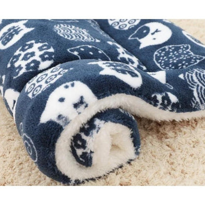 Tapete de Dormir para Pets Cama de Cachorro Cama de Gato Pelo Macio Manta Engrossada Almofada de Lã Casa Lavável Quente Padrão de Urso Manta Suprimentos para Pets