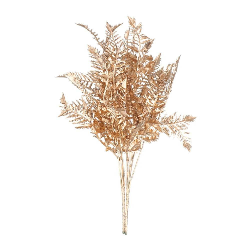 Simulation Flower Christmas Ornament Home Decorations Christmas Artificial Flower Simulation Leaf Artificial Plant Gold Silver