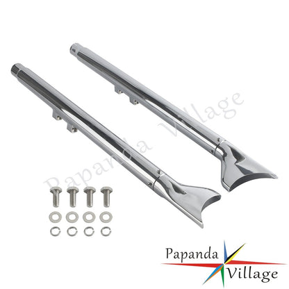 Old School Chrome 33/36/39/42 inch Fishtail Exhaust Mufflers For Harley Softail FLS FLSS FXSTDI  FXCW  FLSTFBS 2007 - 2017