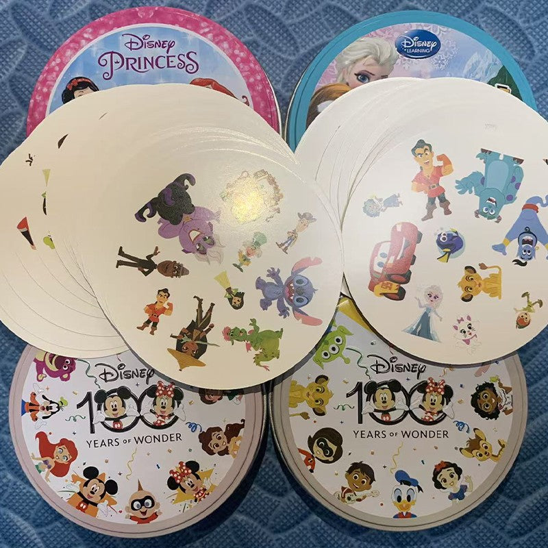 Disney Card Board Games 100 YEARS of WONDER Iron Box Toys Family Funny Holidays Camping Sports Friends Christmas Halloween Gifts