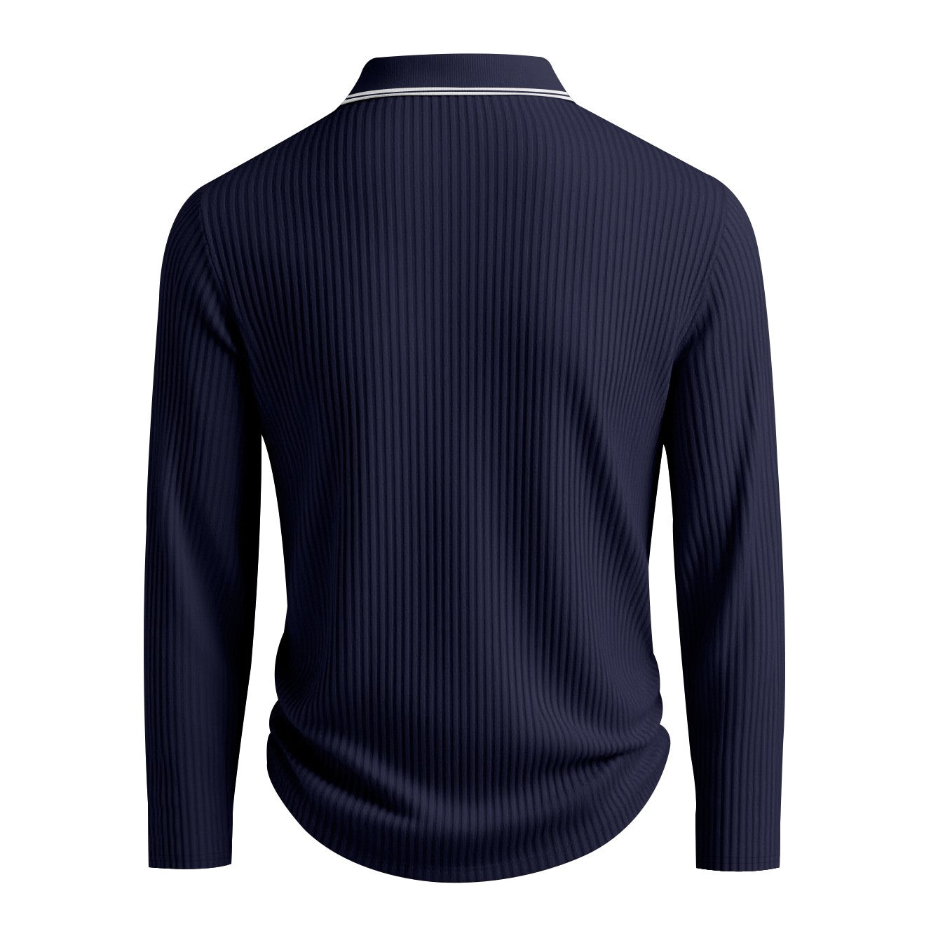 Spring And Autumn New Men's Striped Long Sleeve Polo Shirt Slim Fit Collar Multi Color Business And Leisure Versatile Men's Top