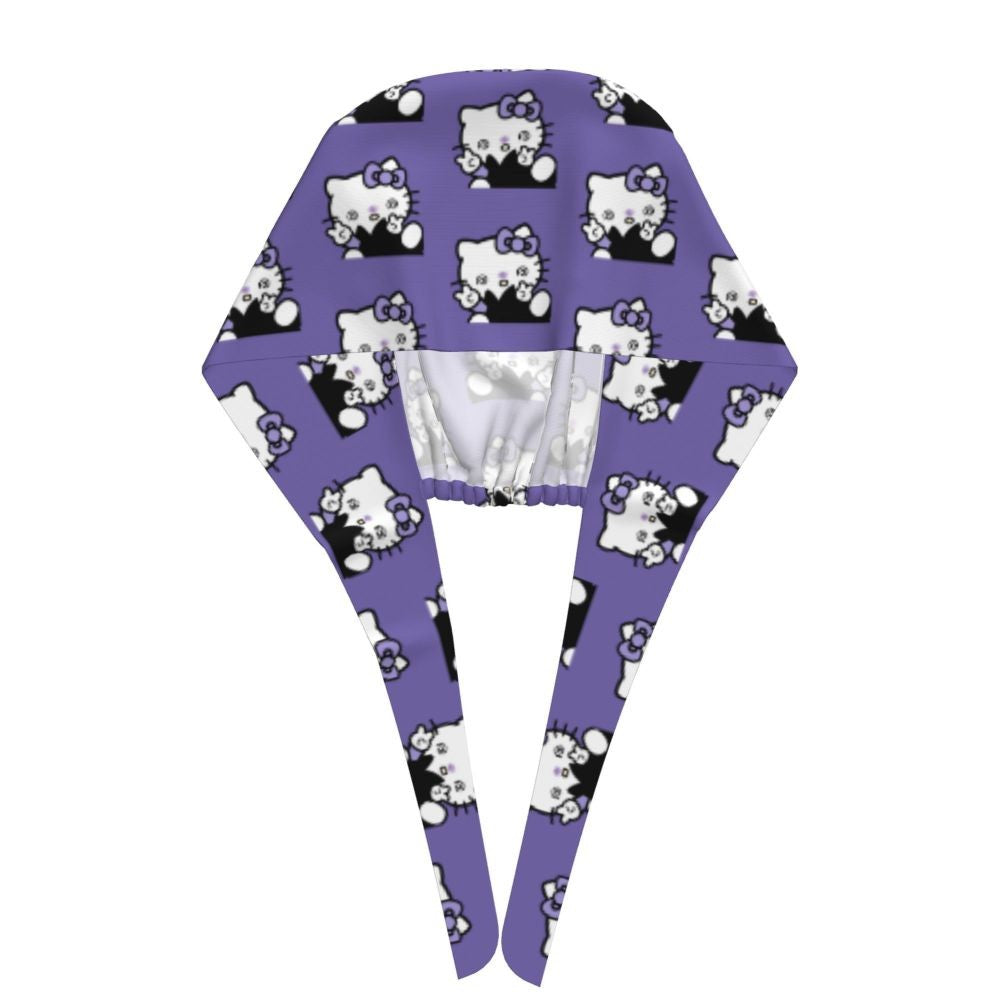 Custom Hello Kitty Medical Staff Scrubs Hat Women Men Cartoon Chara For Chef Hat Scrub Caps