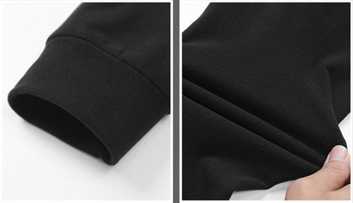 Winter Fleece Thicken Tops Large Size pajamas 6XL 7XL 8XL 9XL Men's Thermal Underwear Tops  Long Sleeve Black