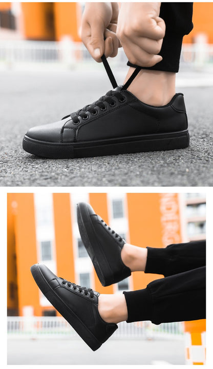 Sapatênis Masculino Mocassim Macio Confortável Casual para Homens Preto Sólido Branco Tênis Masculino Novidade 2025