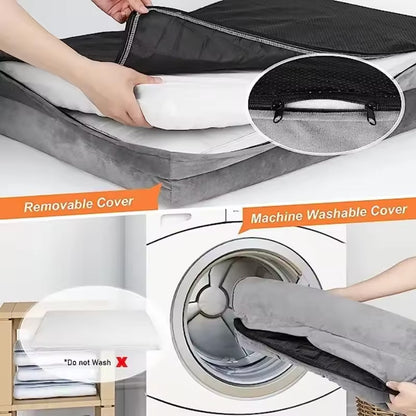 Cama para Cães de Inverno Sofá Cama Pet Profunda Espuma de Memória Filhote de Cachorro Pelúcia Macia Cama Confortável Média Grande Quadrada Tapete Grosso Quente Canil