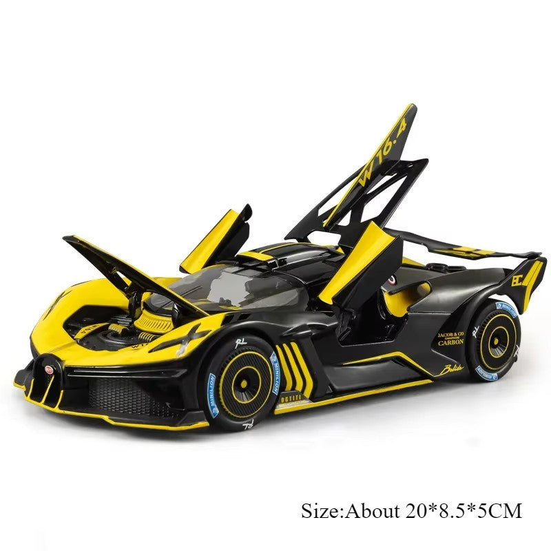 1:24 Lambor Revuelto Bolide Alloy Diecast Cars Model Toys with Sound Light Pull Back Doors Opened Miniature Sports Car Boy Gifts