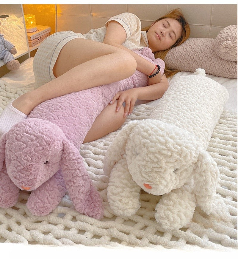 Large Rabbit Body Pillow Long Bear Cute Stuffed Animal Rabbit Sleeping Cushion Decorative Body Pillow Chair Back Cushion Decor