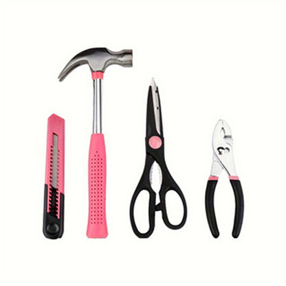 Kit de Ferramentas Rosa para Uso Geral com 39 Peças para Meninas, Senhoras e Mulheres - inclui Todas as Ferramentas Essenciais para Casa, Garagem, Escritório e Dormitório Universitário