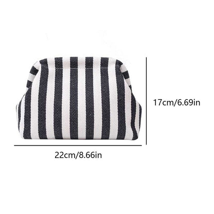 Summer Beach Clutch Bag for Women Striped Ruched Cloud Purse Colorblock Evening Handbag Hobo Bag for Travel Party Prom