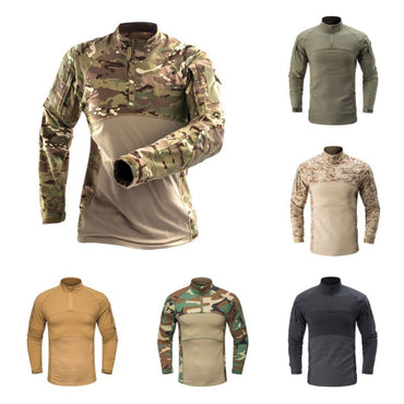 Men Casual Shirt Long Sleeve Cargo Shirts For Men Quick Dry Camo Work Shirt Pocket Shirt Blouses Male Clothes 3XL