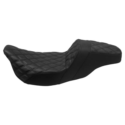 Assento Almofadado para Piloto e Passageiro de Moto, Duplo Dianteiro e Traseiro para Harley Touring CVO Road King Electra Street Glide FLTRX 09-23